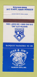 Matchbook Cover - Jess & Jim's Steak Martin City MO WORN 30 Strike