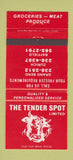 Matchbook Cover - Tender Spot Grand Bend Zurich Bayfield meats 30 Strike