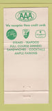 Matchbook Cover - Ed's Steak House Beford PA WORN 30 Strike