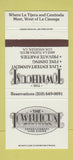 Matchbook Cover - The Townhouse Los Angeles CA 30 Strike