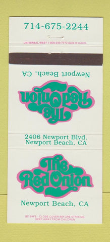 Matchbook Cover - The Red Onion Newport Beach CA 30 Strike