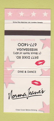 Matchbook Cover - Norma Jeane's Mississauga ON 30 Strike
