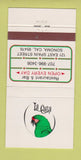 Matchbook Cover - La Casa Restaurant Sonoma CA 30 Strike