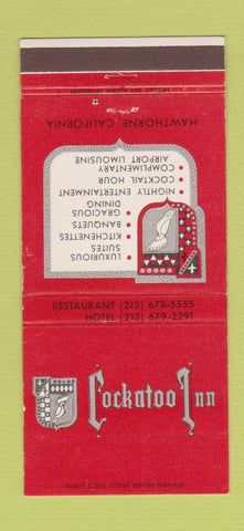 Matchbook Cover - Cockatoo Inn Hawthorne CA 30 Strike