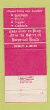 Matchbook Cover - Mallard Inn Moorestown NJ 30 Strike