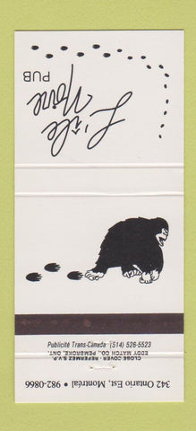 Matchbook Cover - L'ile Youre Pub Montreal QC 30 Strike
