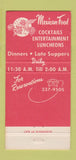 Matchbook Cover - Cafe La Margarita Chicago IL Mexican Food WEAR 30 Strike