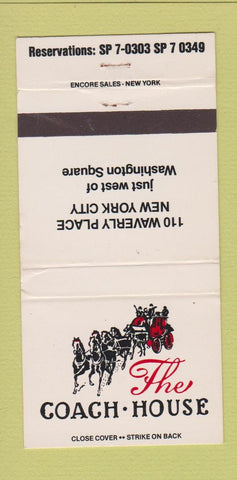 Matchbook Cover - The Coach House New York City 30 Strike