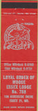 Matchbook Cover - Matchbook Cover Moose Lodge Essex MD