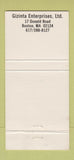 Matchbook Cover - Taymoor Barbadoes 30 Strike