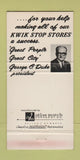 Matchbook Cover - Kwik Stop Stores Houston TX 30 Strike