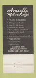 Matchbook Cover - Avanelle Motor Lodge Hot Springs AR 30 Strike