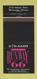Matchbook Cover - Run Way 99 Mississauga ON 30 Strike