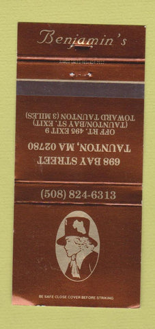 Matchbook Cover - Benjamin's Taunton MA WEAR 30 Strike