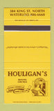 Matchbook Cover - Houligan's Restaurant Waterloo ON 30 Strike