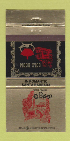 Matchbook Cover - El Paseo Santa Barbara CA 30 Strike