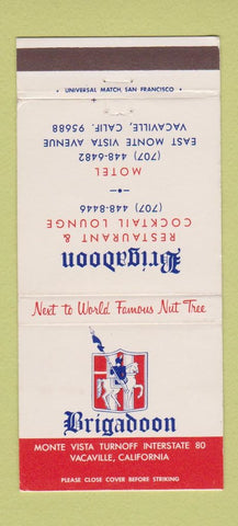 Matchbook Cover - Brigadoon Restaurant Vacaville CA 30 Strike