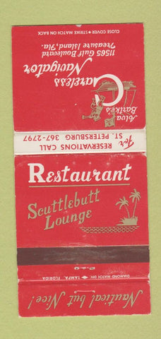 Matchbook Cover - Bartke's Careless Navigator Treasure Island FL WEAR 30 Strike