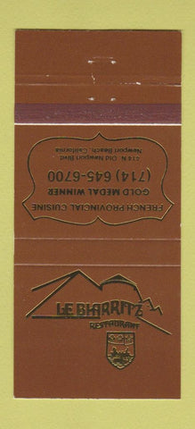 Matchbook Cover - Le Bharritz Restaurant Newport Beach CA 30 Strike