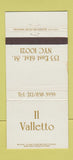 Matchbook Cover - Il Valletto New York City WEAR 30 Strike