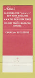 Matchbook Cover - Il Valletto New York City WEAR 30 Strike
