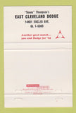 Matchbook Cover - Dodge Monaco 1965 Cleveland OH 40 Strike