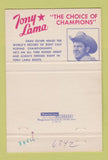 Matchbook Cover - Tony Lama Cowboy Boots Plano TX 40 Strike