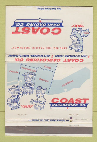 Matchbook Cover - Coast Carloading Tacoma Portland Seattle 40 Strike