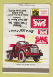 Matchbook Cover - GMC Trucks Nashville TN 40 Strike