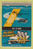 Matchbook Cover - Reliable Oldsmobile Cleveland OH WEAR 40 Strike