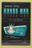 Matchbook Cover - Lew Lehr's Steaks San Francisco CA 40 Strike