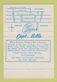 Matchbook Cover - Captain Bill's Bayshore LI NY SAMPLE 40 Strike