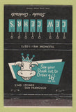 Matchbook Cover - Lew Lehr's Steaks San Francisco CA 40 Strike