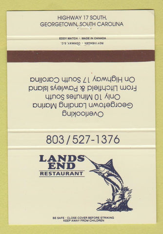 Matchbook Cover - Lands End Restaurant Georgetown SC 40 Strike
