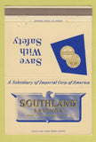 Matchbook Cover - Southland Savings Chula Vista El Cajon La Jolla CA 40 Strike