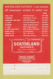 Matchbook Cover - Southland Savings Chula Vista El Cajon La Jolla CA 40 Strike