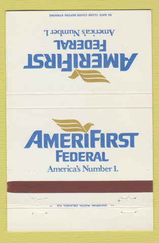 Matchbook Cover - AmeriFirst Federal Orlando Miami FL 40 Strike