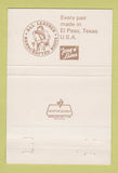 Matchbook Cover - Tony Lama Cowboy Boots Leesville LA 40 Strike