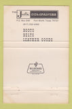 Matchbook Cover - Justin Cowboy Boots Barbara Rettino Fort Worth TX 40 Strike