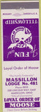 Matchbook Cover - Matchbook Cover Moose Lodge Massillon OH