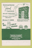 Matchbook Cover - Enterprise Federal Savings Washington DC 40 Strike