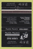 Matchbook Cover - Panda Palace Chinese Medford MA 40 Strike