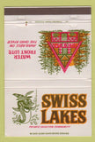 Matchbook Cover - Swiss Lakes Resort Patriot IN 40 Strike