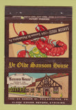 Matchbook Cover - Ye Olde Sansom House Philadelphia PA 40 Strike