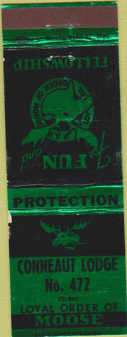 Matchbook Cover - Matchbook Cover Moose Lodge Conneaut OH
