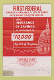 Matchbook Cover - First Federal Savings Upper Darby PA 40 Strike