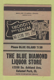 Matchbook Cover - Blue Diamond Liquor Store Calumet Park IL 40 Strike