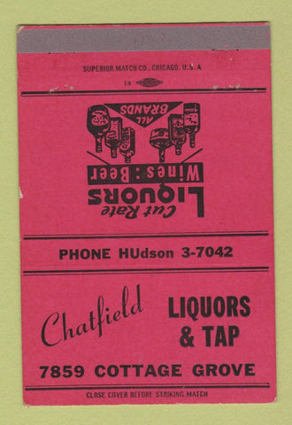Matchbook Cover - Chatfield Liquors Tap 40 Strike