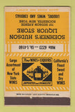 Matchbook Cover - Soehner's Hudson Liquor Store Rochester NY 40 Strike