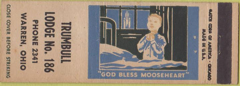 Matchbook Cover - Matchbook Cover Moose Lodge Warren OH WEAR